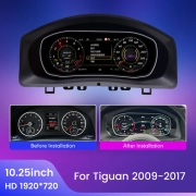 10.25" Car LCD Digital Dashboard Cluster For VW Variant Caddy Touran T6 EOS Sharan Golf 5 Virtual Instrument Paneel Cockpit