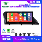 10.25'' Car Radio For Lexus RX Q6T/U8T 2009-2014 Android Octa Core Car Stereo DVD GPS Navigation Player Multimedia Headunit Android Auto Carplay