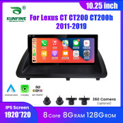 10.25'' Car Radio For Lexus CT200 Q6T/U8T 2011-2019 Android Octa Core Car Stereo DVD GPS Navigation Player Multimedia Headunit Android Auto Carplay