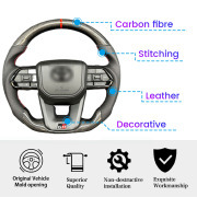 Carbon Fiber Steering Wheel For Toyota GT 86 FORTUNER FJ Cruiser HIACE LC70/76/79 Land Cruiser CROWN ALPHARD VELLFIRE HILUX