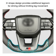 Carbon Fiber Steering Wheel For Toyota GT 86 FORTUNER FJ Cruiser HIACE LC70/76/79 Land Cruiser CROWN ALPHARD VELLFIRE HILUX
