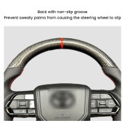 Carbon Fiber Steering Wheel For Toyota GT 86 FORTUNER FJ Cruiser HIACE LC70/76/79 Land Cruiser CROWN ALPHARD VELLFIRE HILUX