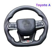 Carbon Fiber Steering Wheel For Toyota GT 86 FORTUNER FJ Cruiser HIACE LC70/76/79 Land Cruiser CROWN ALPHARD VELLFIRE HILUX