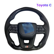Carbon Fiber Steering Wheel For Toyota GT 86 FORTUNER FJ Cruiser HIACE LC70/76/79 Land Cruiser CROWN ALPHARD VELLFIRE HILUX