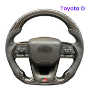 Carbon Fiber Steering Wheel For Toyota GT 86 FORTUNER FJ Cruiser HIACE LC70/76/79 Land Cruiser CROWN ALPHARD VELLFIRE HILUX