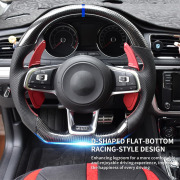 Carbon Fiber Steering Wheel For Volkswagen Golf 7 7.5 GTI GTD GTE R 2013-2020 Polo GTI Tiguan Passat DSG Anti-slip Leather Grip