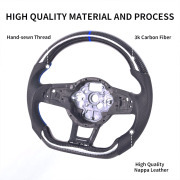 Carbon Fiber Steering Wheel For Volkswagen Golf 7 7.5 GTI GTD GTE R 2013-2020 Polo GTI Tiguan Passat DSG Anti-slip Leather Grip