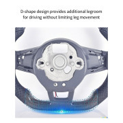 Carbon Fiber Steering Wheel For Volkswagen Golf 7 7.5 GTI GTD GTE R 2013-2020 Polo GTI Tiguan Passat DSG Anti-slip Leather Grip