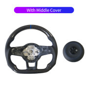 Carbon Fiber Steering Wheel For Volkswagen Golf 7 7.5 GTI GTD GTE R 2013-2020 Polo GTI Tiguan Passat DSG Anti-slip Leather Grip