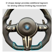 Carbon Fiber Steering Wheel For BMW 5 series F15 F18 2011-2017 X3 F25 2011-2016 F30 2013-2019 F20 F21 Anti-slip Leather Grip