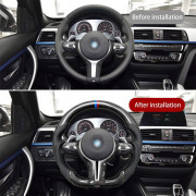 Carbon Fiber Steering Wheel For BMW 5 series F15 F18 2011-2017 X3 F25 2011-2016 F30 2013-2019 F20 F21 Anti-slip Leather Grip
