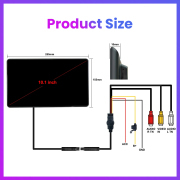 10.1" Car Headrest Monitor Display IPS Android Tablet Touch Screen For Car Rear Seat Player Video Music Bluetooth Carplay 2G 32G