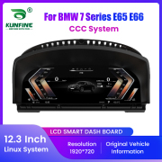 12.3" Car LCD Digital Dashboard Cluster Instrument Panel Speedometer Virtual Cockpit Linux For BMW 7 Series E65 E66 CCC System