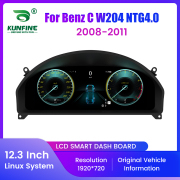 12.3" LCD Digital Dashboard Cluster For Mercedes Benz C W204 NTG4.0 2008-2011 Virtual Instrument Panel Speedometer Meter Upgrade