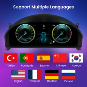 12.3" LCD Digital Dashboard Cluster For Mercedes Benz C W204 NTG4.0 2008-2011 Virtual Instrument Panel Speedometer Meter Upgrade