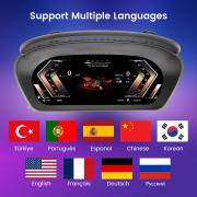 12.3" Car LCD Digital Dashboard Cluster For BMW 5 series E60 2004-2009 CCC System Instrument Panel Speedometer Virtual Cockpit