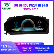 12.3" LCD Digital Dashboard Cluster For Benz C W204 NTG4.5 2012-2014 Speedometer Virtual Instrument Panel Cockpit Meter Upgrade