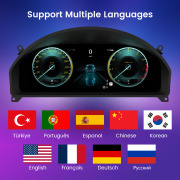 12.3" LCD Car Digital Dashboard Cluster For Mercedes Benz GLK NTG4.0/4.5 2008-2015 Virtual Instrument Panel Speedometer Upgrade