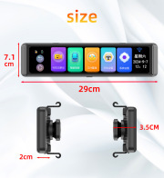 12" Dash Cam 4-Channel Record 1080P 4K ADAS BSD Car DVR WIFI Rear View Mirror Auto Video Recorder Camera Ultra HD 24H Parking