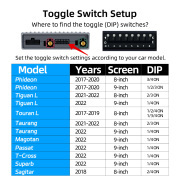 OEM Screen Upgrade Decoder Box MuItimedia Interface CarPlay Android auto Retrofit Kit For VW MIB2 Platform Golf 7 Tiguan Lamand
