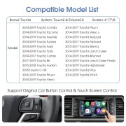 OEM Screen Upgrade Decoder Box MuItimedia Interface CarPlay Android auto Retrofit Kit For Toyota 14-19 Touch2 & Entune 2 System