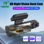 3.16 Inch Dash Cam in Car DVR Camera Video Recorder Rear View Dual Lens 1080P Sensor IPS Night HD Vision Cycle Recording Video