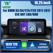 10.25” Car Radio For BMW X3/X4 T Model 2011-2012 CIC/NBT System RHD Linux GPS Navigation Multimedia Display Headunit Video Player Linux System