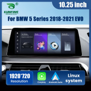 10.25” Car Radio For BMW 5 Series 2018-2021 EVO System Linux GPS Navigation Multimedia Display Headunit Video Player Linux System