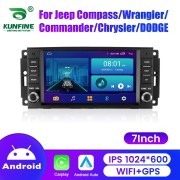 7" Car Radio For Jeep Compass Wrangler Commander Chrysler DODGE 2Din Android Octa Core Car Stereo DVD GPS Navigation Player Multimedia Headunit Android Auto Carplay