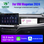 12.3" Co-pilot Entertainment Screen For Volkswagen Magotan 2024 CarPlay Android System Car GPS Navigation Multimedia Player