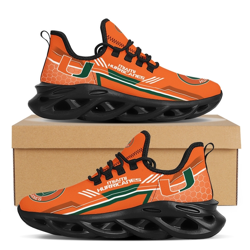 NCAA Team Miami Hurricanes College Fans Running Shoes Sports Sneakers #SP1194-1F21B 7 1631707931064 0