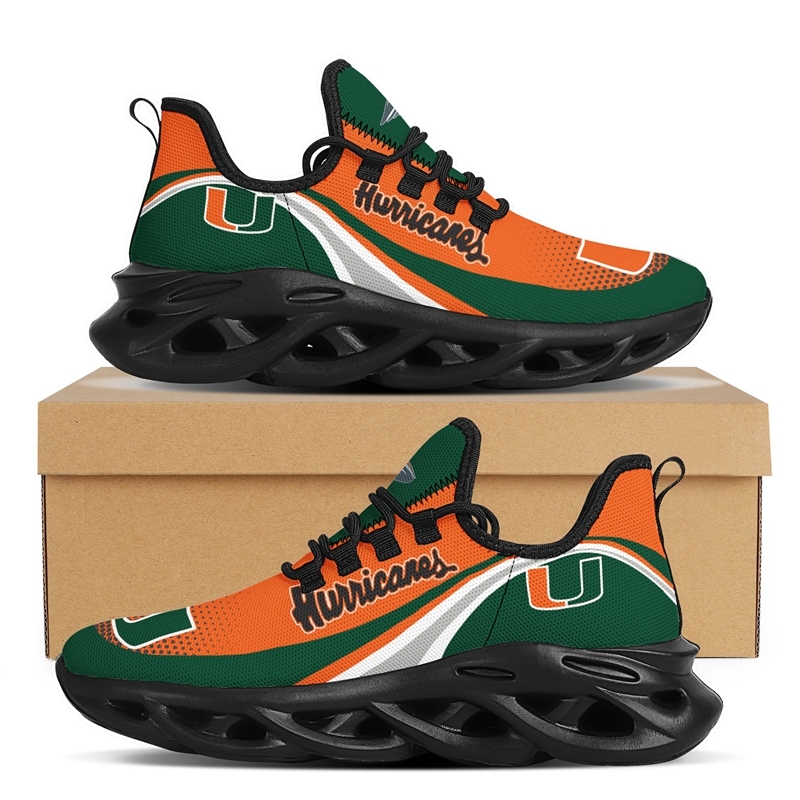 NCAA Team Miami Hurricanes College Fans Running Shoes Sports Sneakers #WW4375F21B 7 1631850691183 0