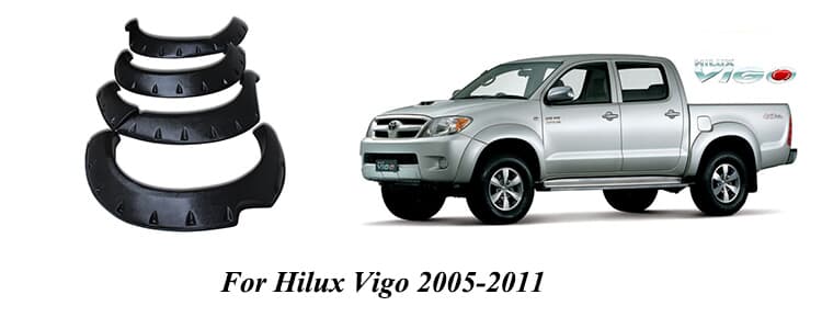 Modified Fender Flare with nuts Pocket style arch for Toyota Hilux Vigo 2005-2012