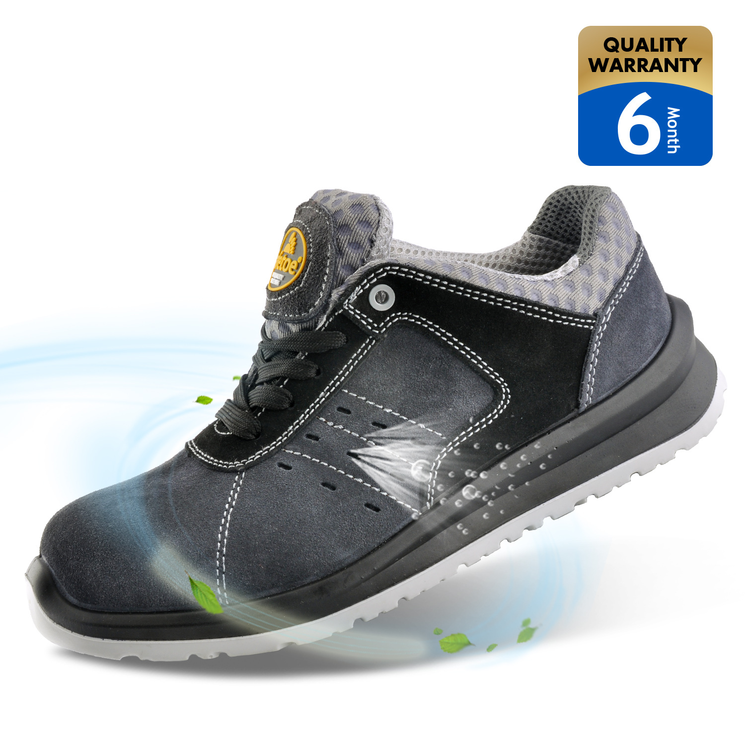 SAFETOE Men's Work Safety Shoes, Composite Toe Work Shoes Lightweight