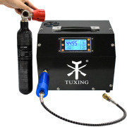 TUXING TXET063 PCP Air Compressor Digital Control Auto Stop 300Bar 4500Psi 12V Portable Air Rifle Inflator Pneumatic Scuba Tank
