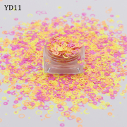 Neon Color Circle shapes mixes glitter YD11