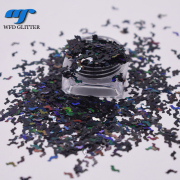 Halloween Black Bats Shaped Glitter