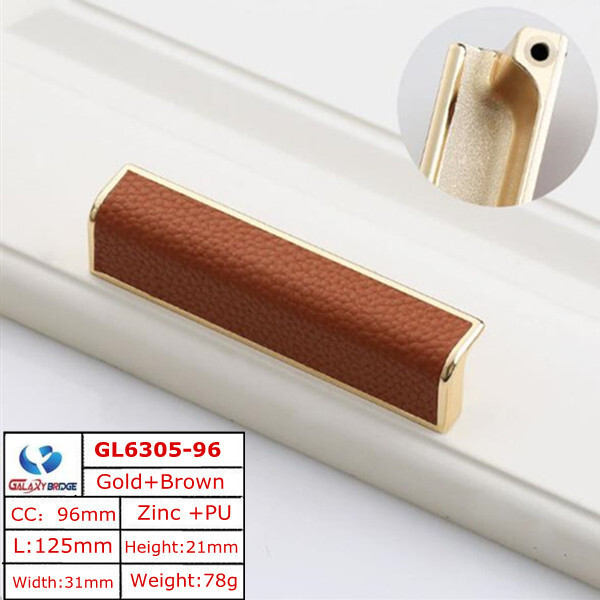   2pcs free shipping hollow design Furniture Handle aluminum Kitchen Cabinets Pulls cupboard leather handle  