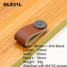 831 Brown Leather+Grey Metal