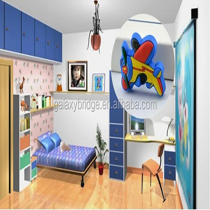 Blue carton PVC Knob kids bedroom furniture handle and pulls