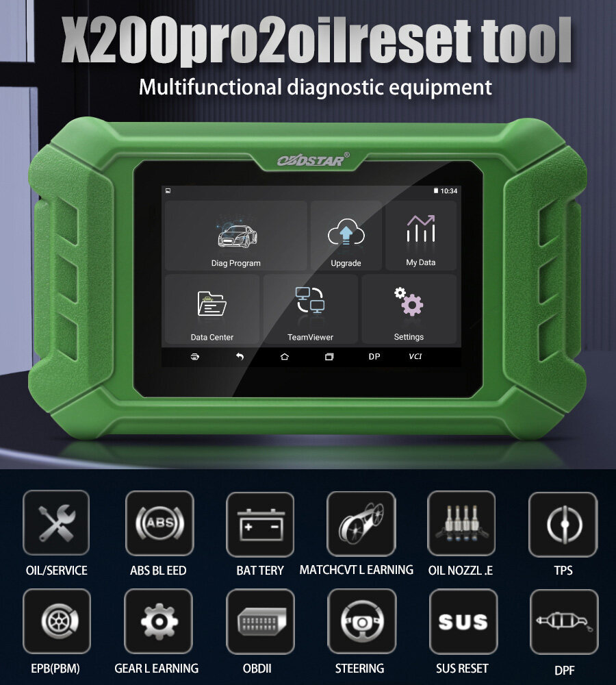OBDSTAR X200 Pro2 Oil Reset Tool Support Oil Reset/ TPS/ EPB/ ABS bleed/ Battery Match/ Steering Angle reset OBDSTAR X200 Pro2 Oil Reset Tool Support Steering Angle reset obdstar x200,obdstar oil reset,obdstar scan tool,x200 pro2,x200 oil rest