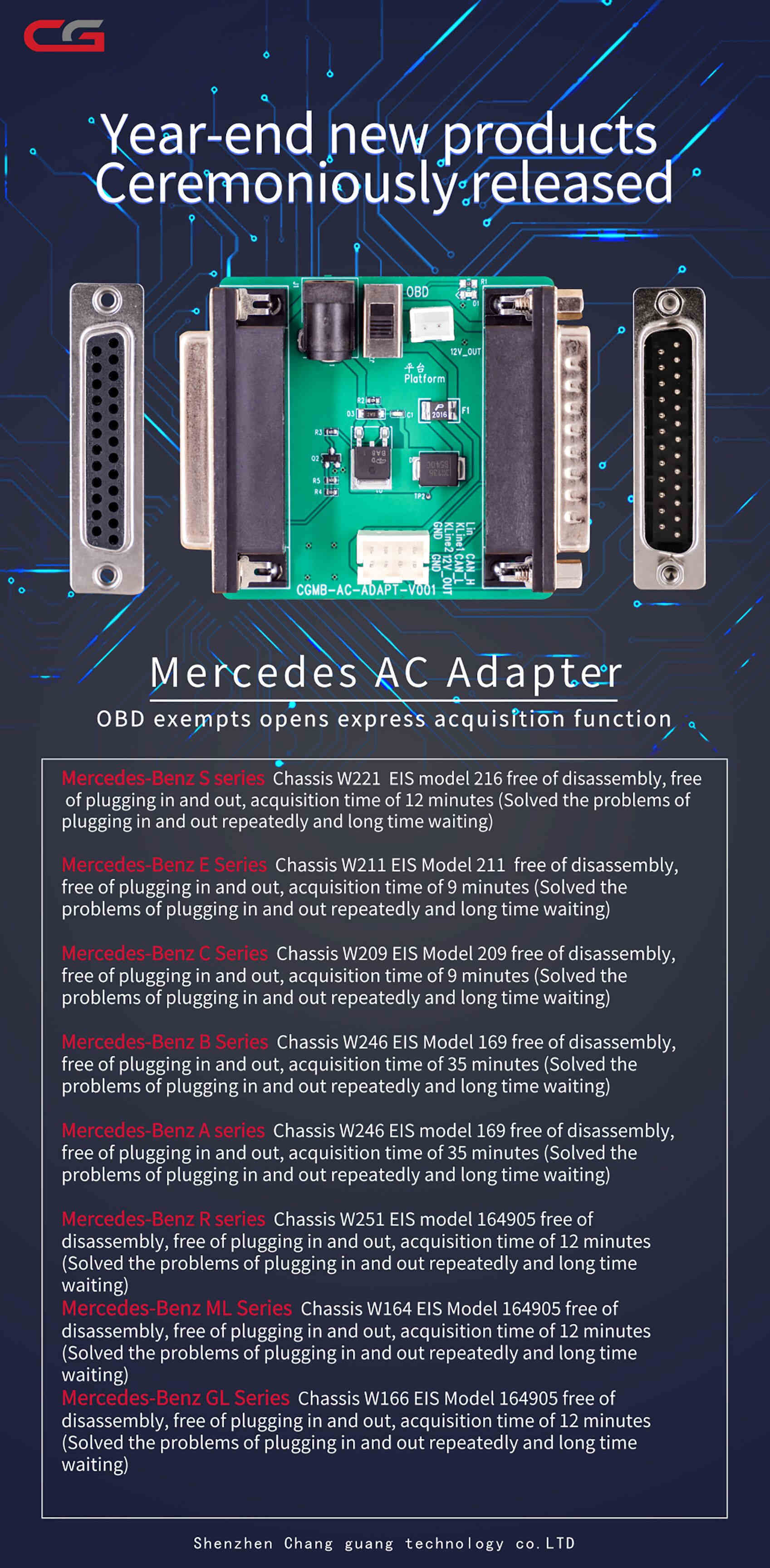 CGDI MB AC Adapter Work with Mercedes W164 W204 W221 W209 W246 W251 W166 for Data Acquisition CGDI MB AC Adapter Work with Mercedes for Data Acquisition cgdi,cgdi mb ac adapter,cgdi adapter,data acquisition