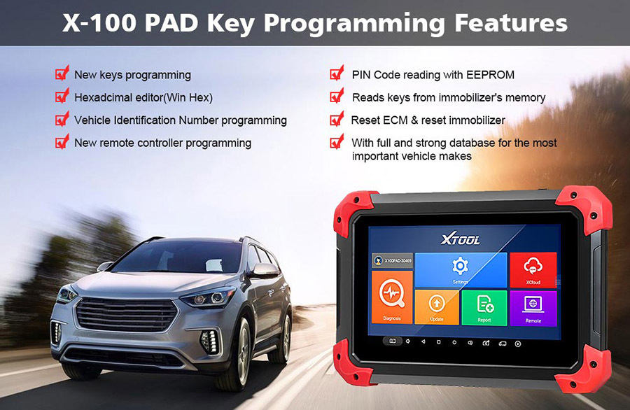XTOOL X100 PAD Key Programmer With Oil Rest Tool Odometer Adjustment and More Special Functions XTOOL X100 PAD Key Programmer With Oil Rest Tool Odometer Adjustment xtool,xtool x100 pad,xtool x100,x100 pad tablet,x100 key programmer,oil reset tool,odometer adjustment,latest xtool x100