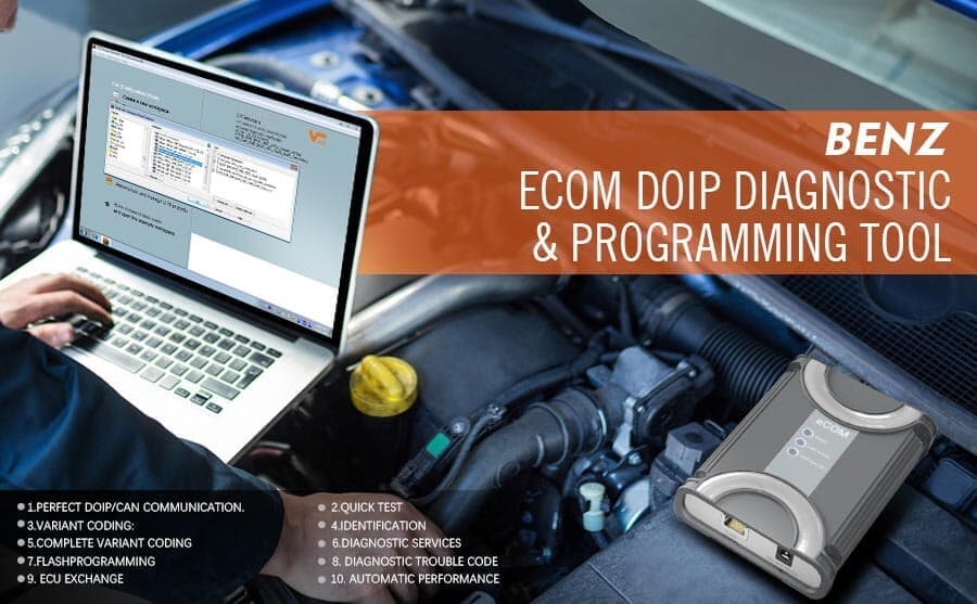 Benz ECOM Doip Diagnostic & Programming Tool with USB Dongle for Latest Mercedes Till 2019 Benz ECOM Doip Diagnostic & Programming for Mercedes Till 2019 benz ecom,benz diagnosis,benz programming tool,mercedes diagnosis