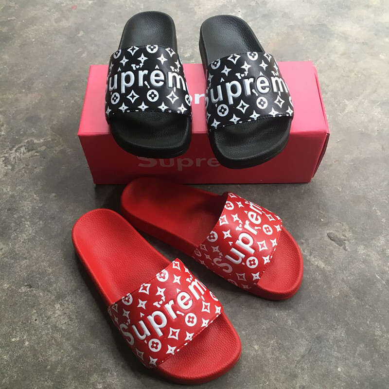 Supreme LV Slippers Summer sandals with BOX 36-47