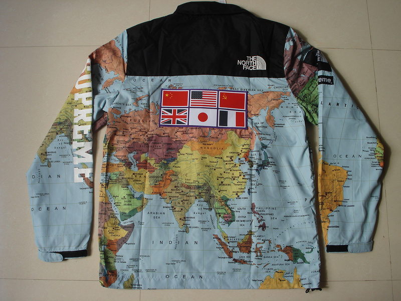 supreme x tnf flags map
