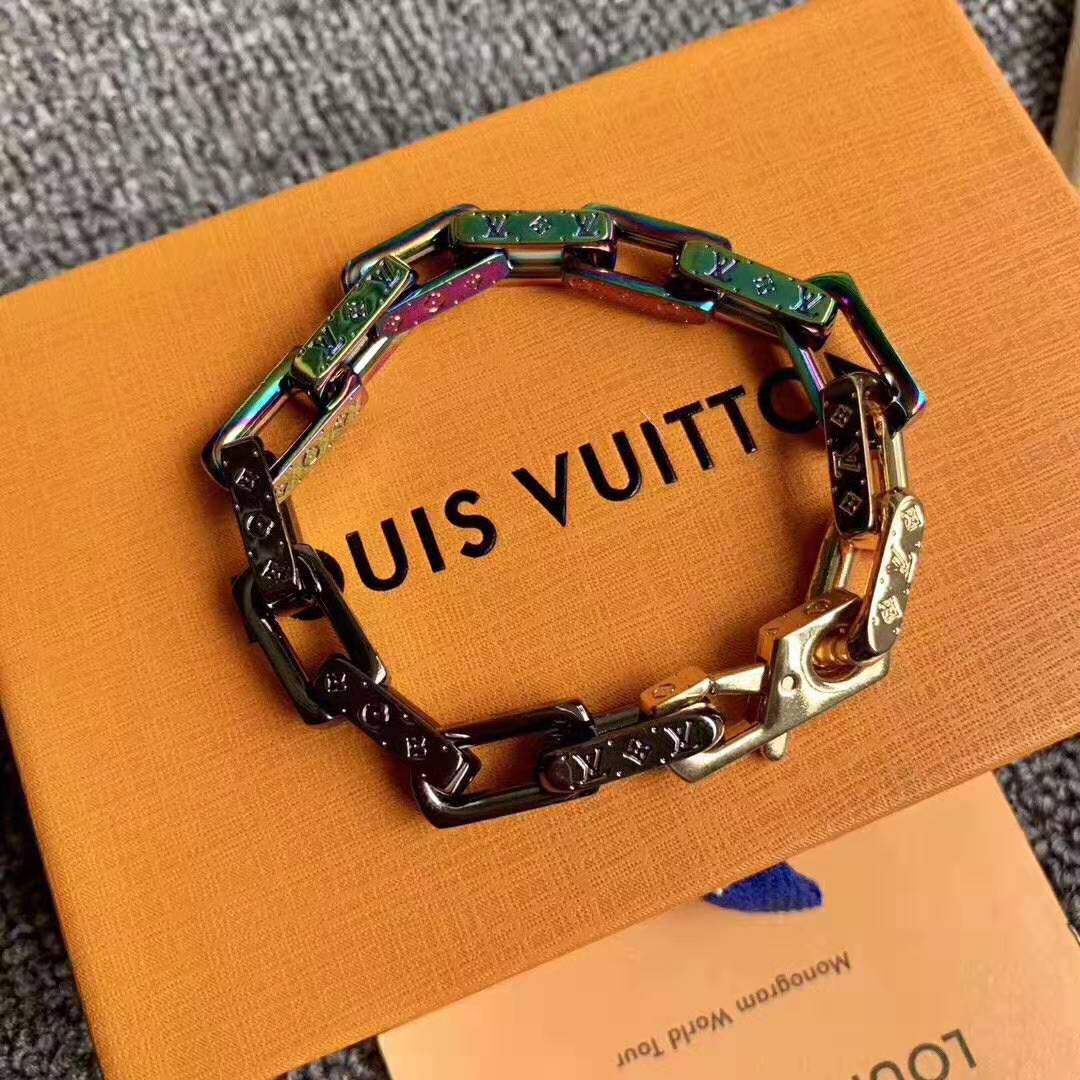 LOUIS VUITTON Monogram Colors chain bracelet Rainbow M68242
