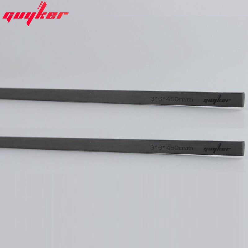 Guyker 2pcs Carbon Fiber Neck Rods 3mmX6mmX380mm/450mm Guitar Guitar