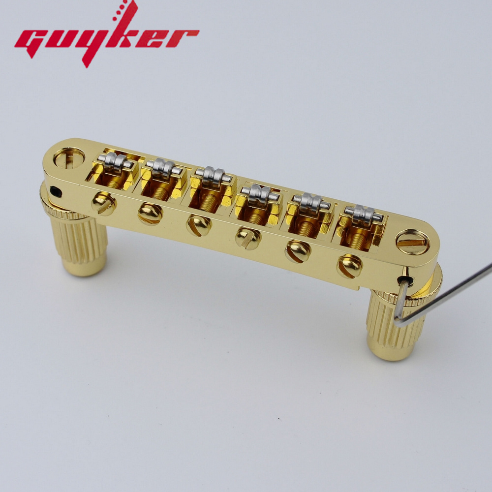 Guyker Tune O Matic Roller Saddle Guitar Bridge For Lp Sg String