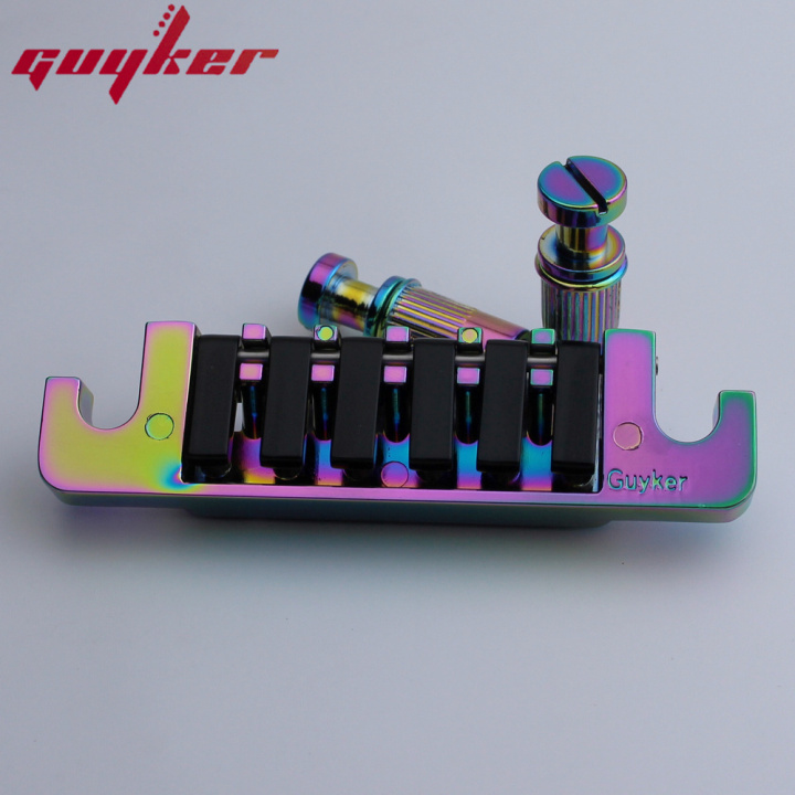 Chrome 6 String Guitar Tailpiece Trapeze Silvery Open Frame For Archtop Guitar